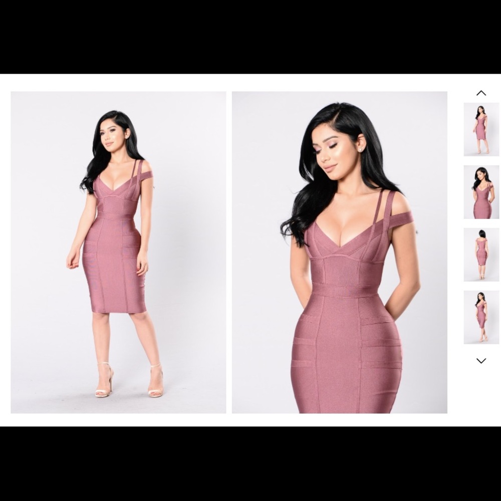 Bandage Dress - Dark Mauve